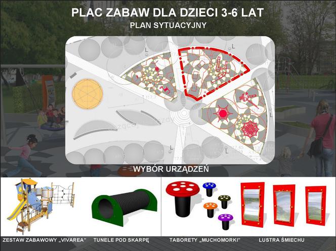Wizualizacja skweru "Skaczącej Gwaizdy"