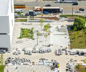 Plac Centralny w Warszawie pod koniec budowy