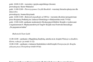 8. Międzynarodowe Targi Książki w Białymstoku. Zobacz, kto będzie. Harmonogram wydarzenia