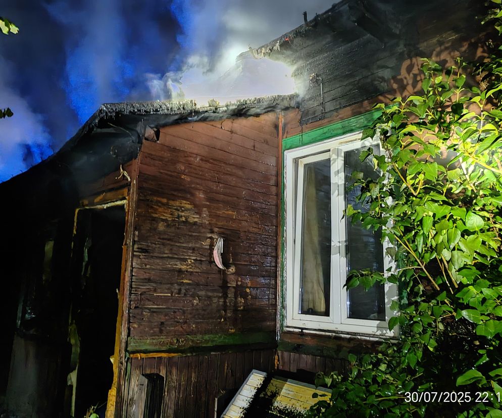 Pożar budynku na os. Bugaj w Starachowicach