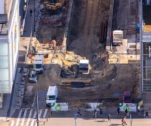 Budowa placu Centralnego w Warszawie