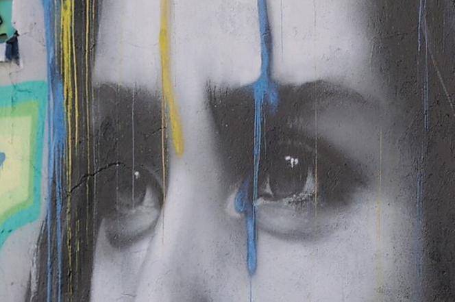 Mural wspierający Ukrainę na krakowskim Zabłociu