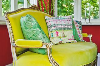 Sofa w stylu klasycznym w nietypowym kolorze