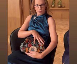 M jak miłość. Sylwia (Hanna Turnau) na planie