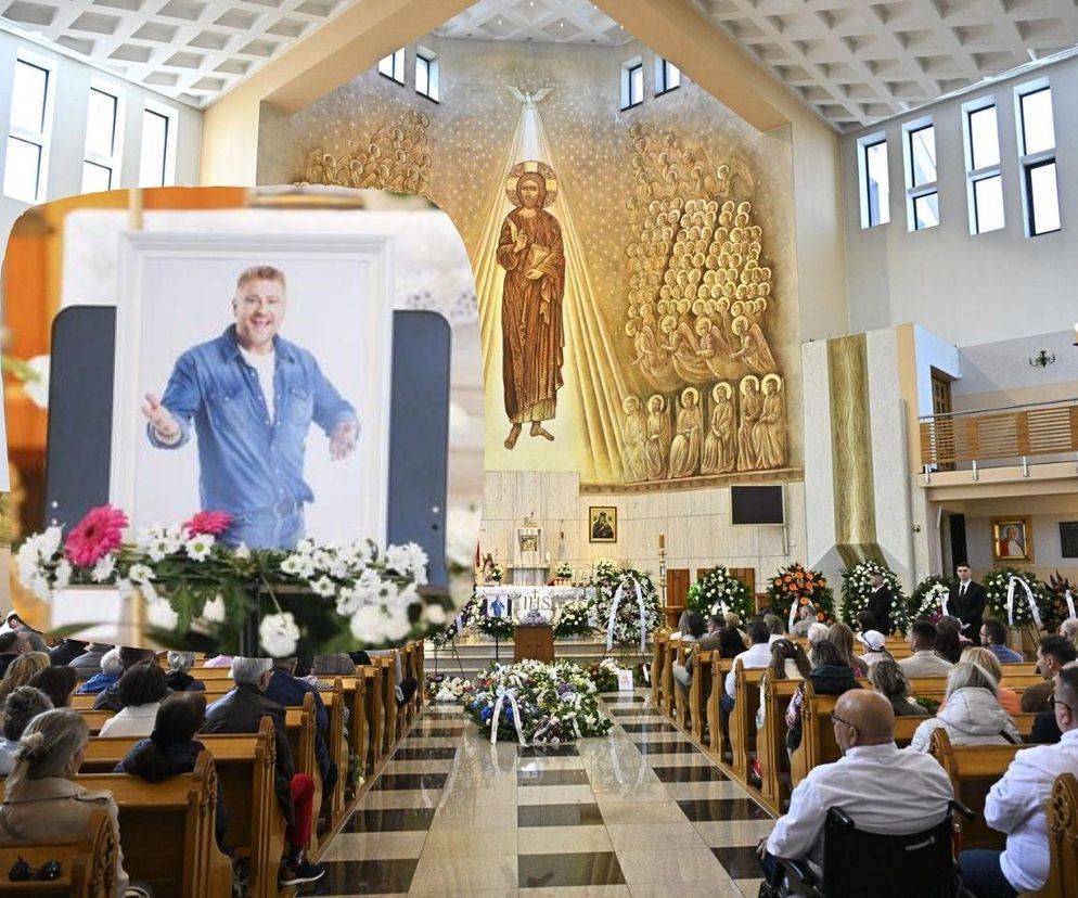 Kościół utonął w kwiatach i kolorach na pogrzebie Tomasza Jakubiaka. Żona tak pięknie go pożegnała