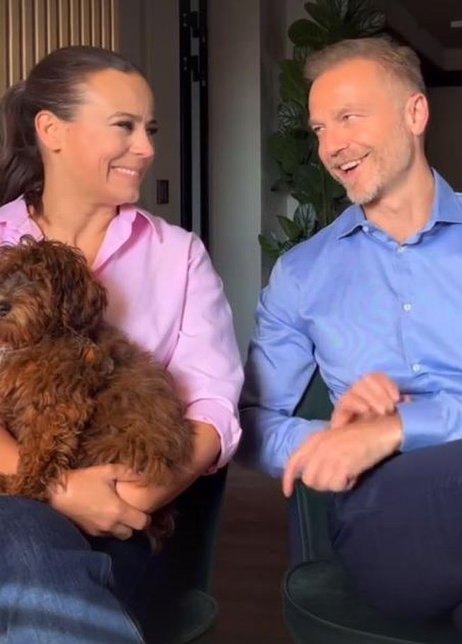 M jak miłość poza planem. Magda (Anna Mucha), Andrzej (Krystian Wieczorek)