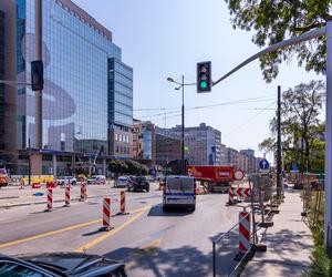 Budowa tramwaju na Rakowieckiej w Warszawie