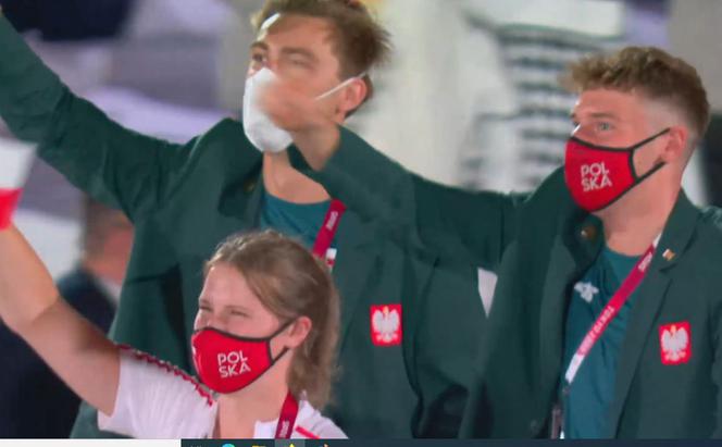 Defilada Polaków podczas ceremonii otwarcia Tokio 2020