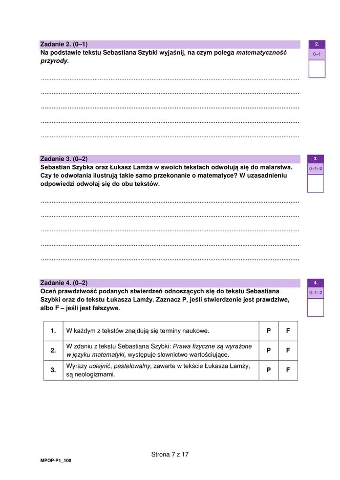 Matura próbna 2025: polski podstawowy [9.12.24]