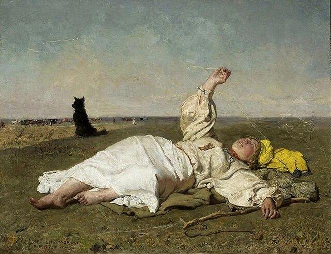 Józef Chełmoński, „Babie lato” (1875)