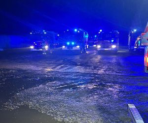 Kalej. Pożar hali produkcyjnej choinek sztucznych