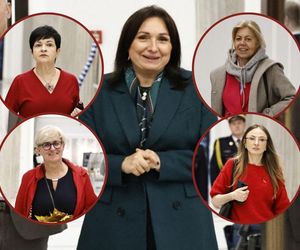 Sejmowa rewia mody. Butelkowa zieleń, ciemna śliwa i ognista czerwień [ZDJĘCIA]