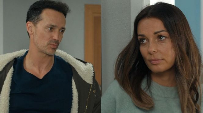 Barwy szczęścia, odcinek 3183. Mariusz (Rafał Cieszyński), Kasia (Katarzyna Glinka)