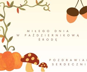 Dzień dobry w środę październik - kartki