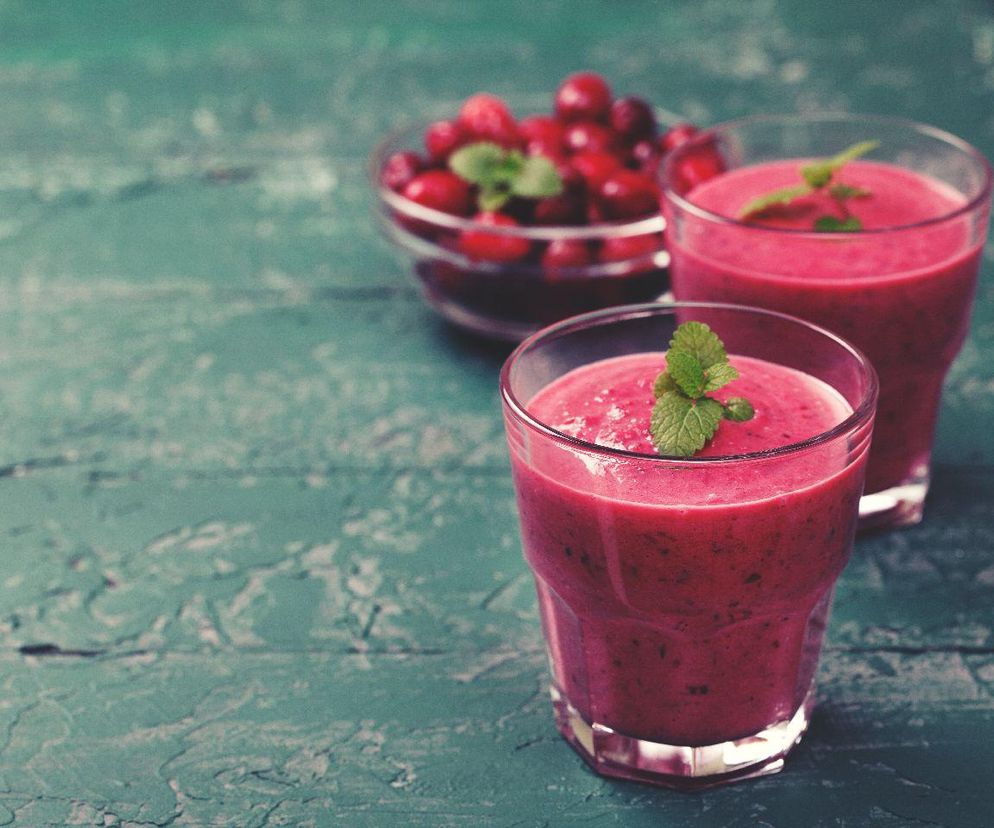 koktajl żurawinowy z siemieniem lnianym Ewy Wachowicz