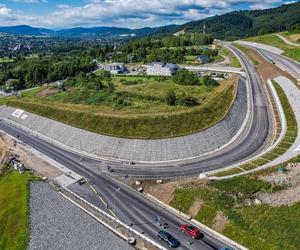 Plac budowy S1 Przybędza - Milówka, sierpień 2024