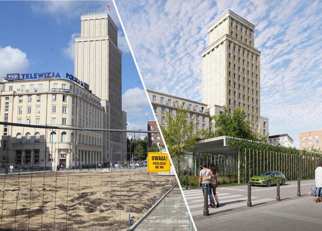 Zielona oaza na placu Powstańców Warszawy