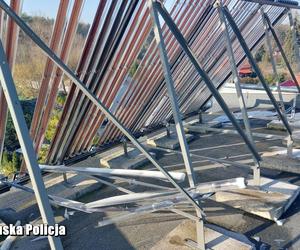 Zniszczone kolektory słoneczne w Czerwieńsku. Został zatrzymany mężczyzna