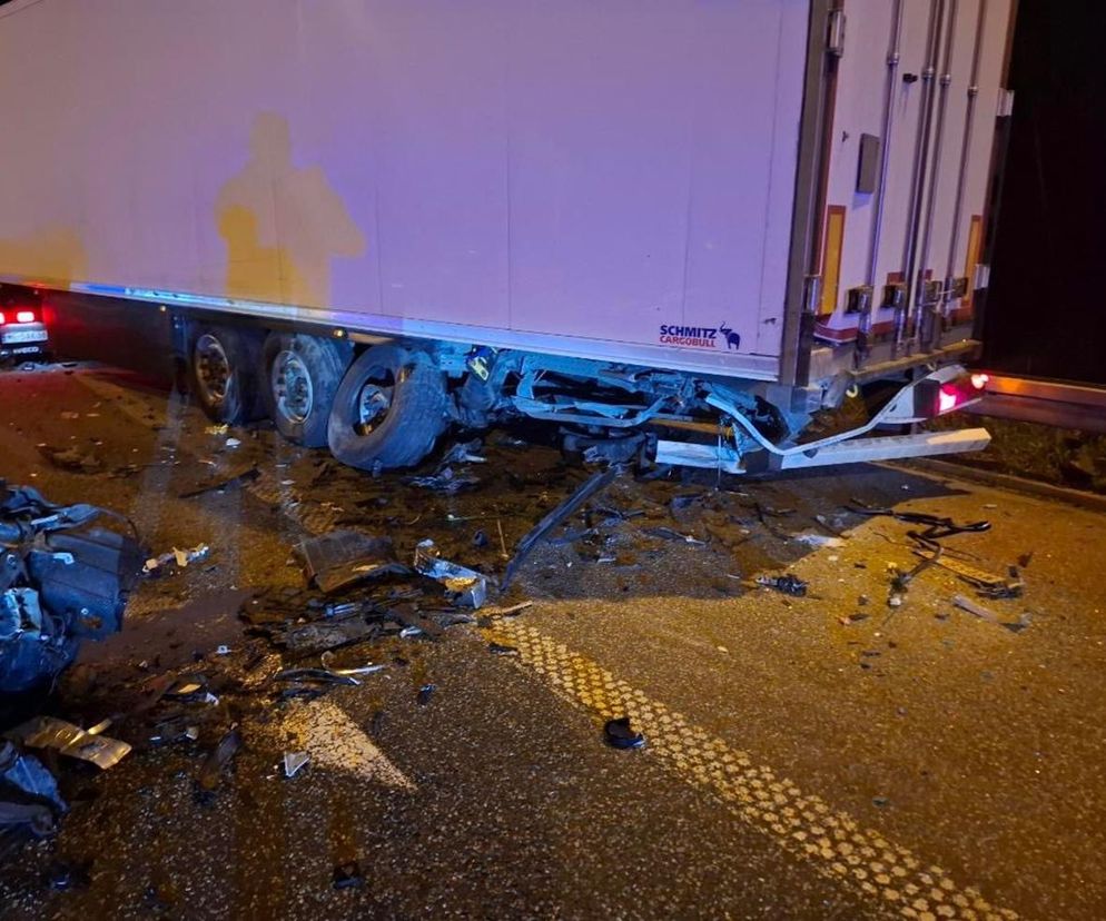 Wypadek na autostradzie A4 w kierunku Gliwic