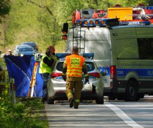 Tragiczny początek majówki na Mazowszu. Nie żyją dwie osoby. Jaguar uderzył w drzewo 