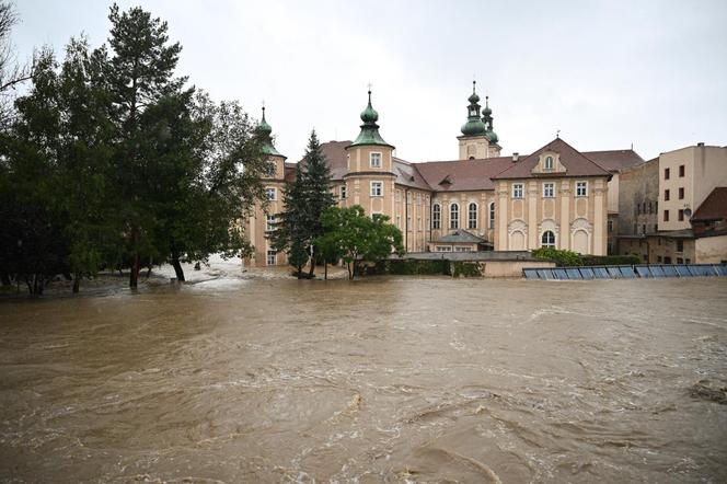 Kłodzko. Zalane centrum miasta