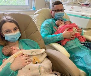 Oliwia, Zuzanna i Mikołaj - trojaczki urodzone w Lublinie