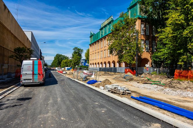 Tramwaj na Rakowieckiej w budowie