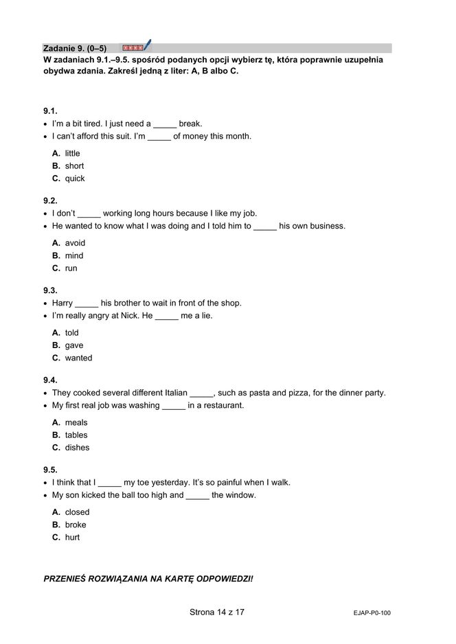 Matura 2025: angielski 7.05.2025. Arkusze CKE, poziom podstawowy [Formuła 2015]