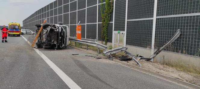 Wypadek na A4 w Biadolinach Radłowskich - 12.07.2023r.