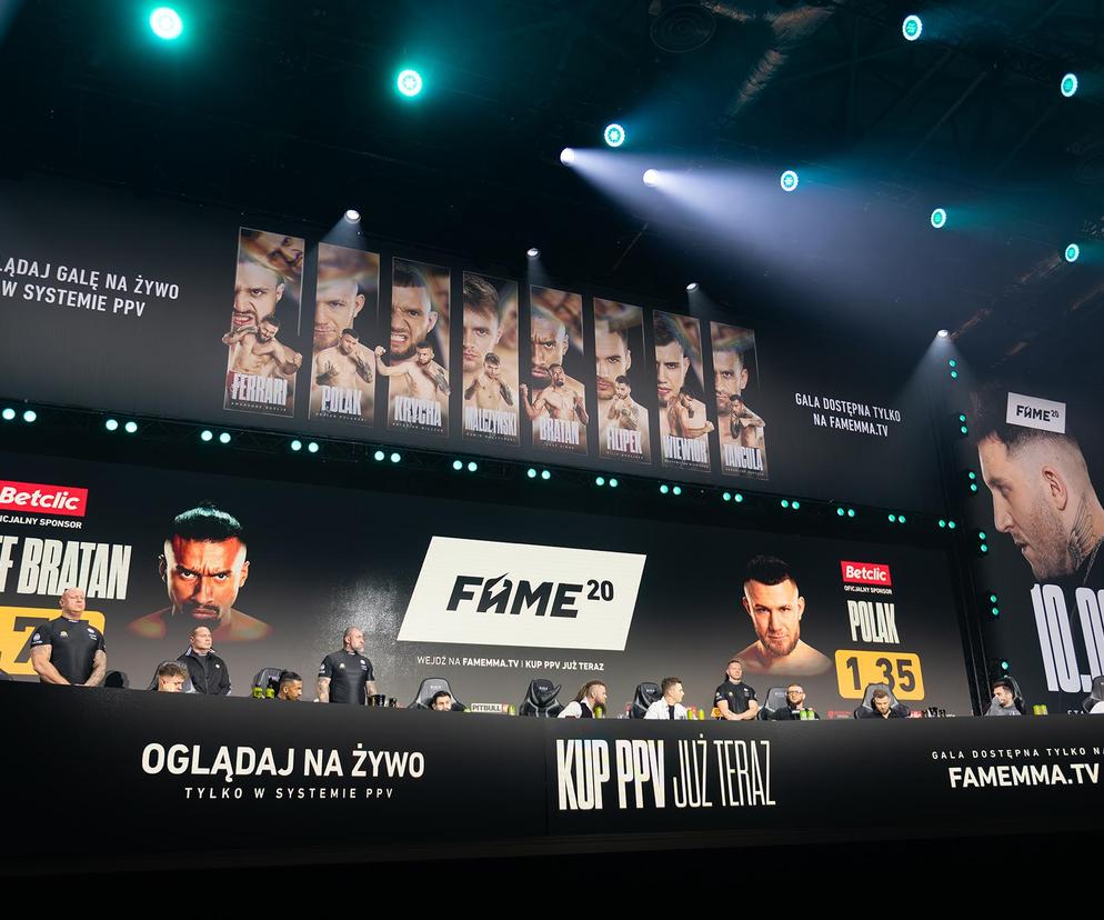 Konferencja Fame MMA 20 w Krakowie