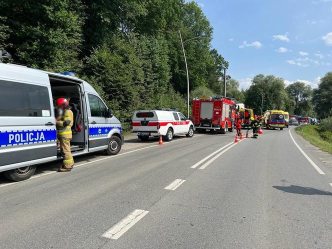 Wypadek w Piątkowej na DK 28