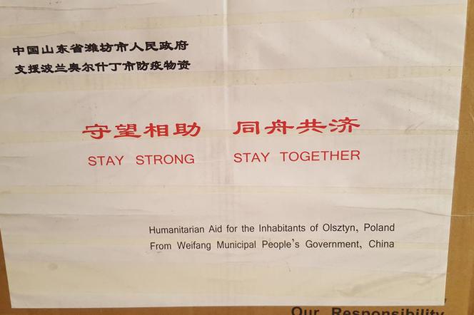 Wsparcie z Chin dla Olsztyna w walce z epidemią koronawirusa! O co chodzi?