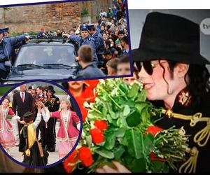 Gdy Michael Jackson odwiedził Polskę, ludzie wstrzymali oddech. Mucha wręczała kwiaty, Kwaśniewski zagadywał