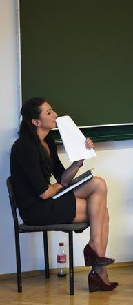 Justyna Kowalczyk podczas obrony