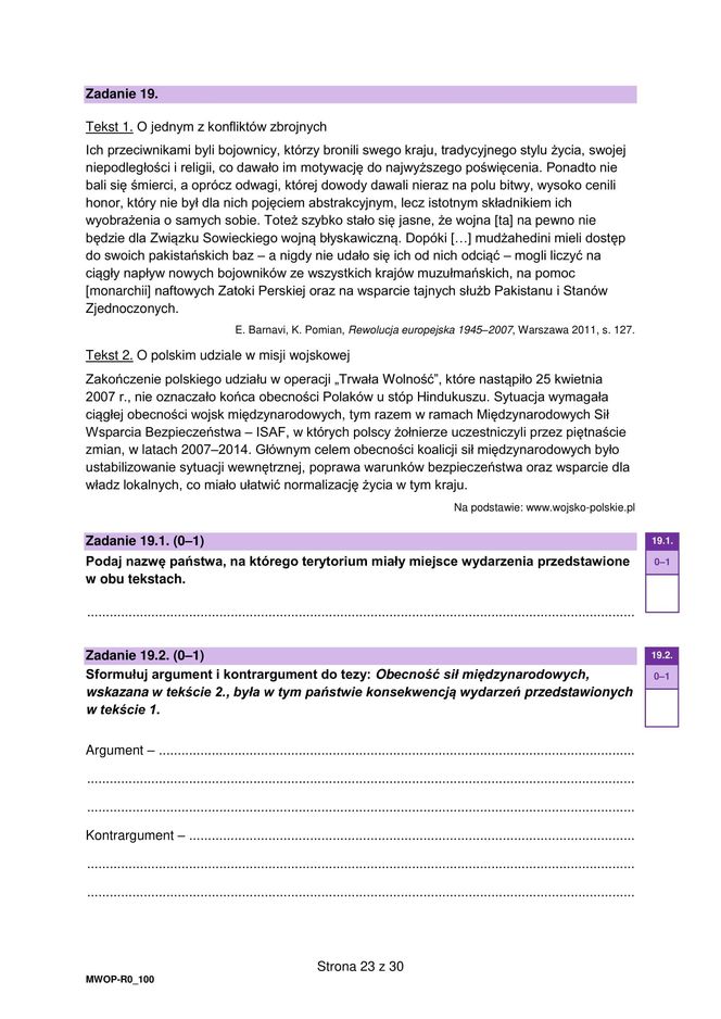 Matura 2025: WOS poziom rozszerzony 13.05.2025. ARKUSZE CKE [Formuła 2023]	
