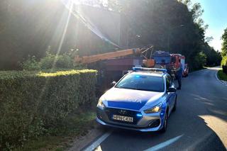 Ogromny dźwig staranował dom pod Puckiem! Budynek jest całkowicie zniszczony