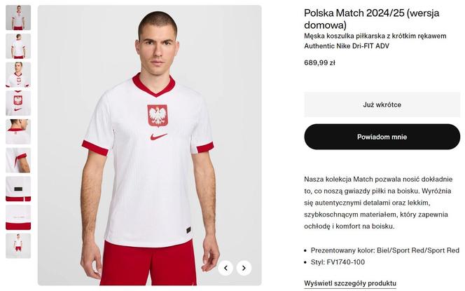 Kibice wściekli na ceny nowych koszulek reprezentacji Polski