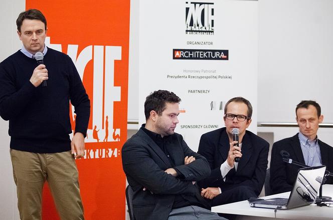 Grupa 5 Architekci. Od lewej architekci: Krzysztof Mycielski, Maciej Dudkiewicz, Rafał Zelent, Michał Leszczyński
