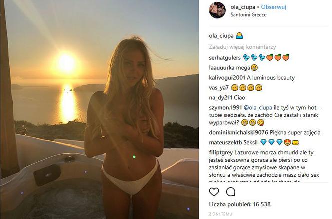 Ola Ciupa topless na wakacjach