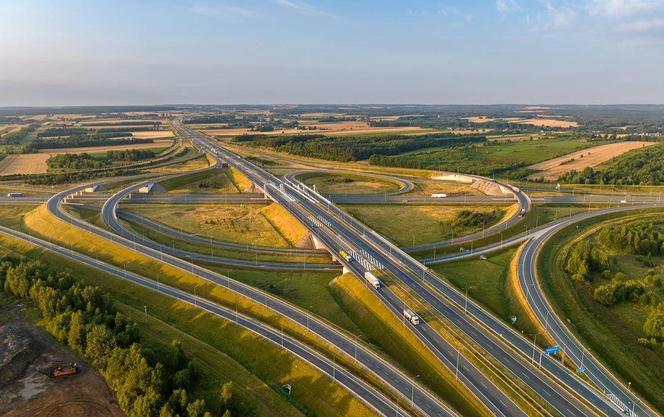 Węzeł Łódź Północ na skrzyżowaniu autostrad A1 i A2