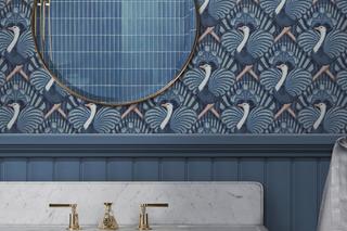 Tapeta na ścianę zamiast płytek