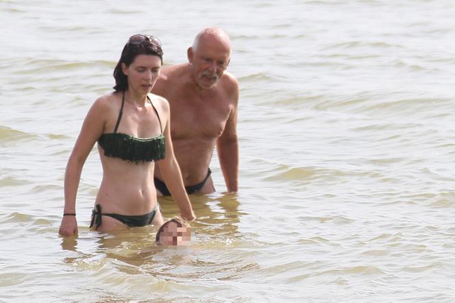 Janusz Korwin-Mikke z żoną na wakacjach
