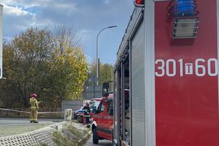 Akcja straży pożarnej obok salonu masażu w Kielcach