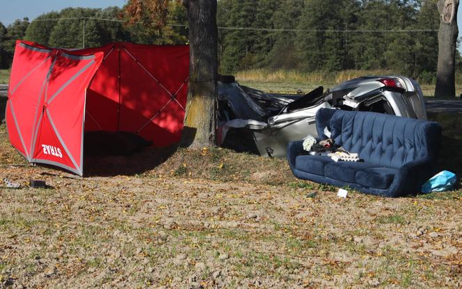 Potworny wypadek na DK2 pod Siedlcami. 61-latek zginął przez wersalkę?