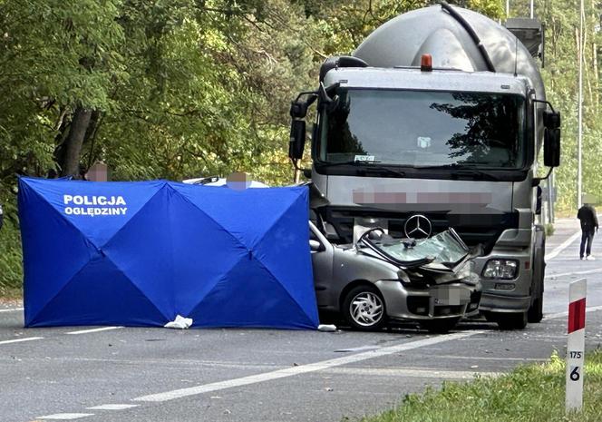 Ciężarówka zmiażdżyła bok małego seicento. 65-latka zginęła na miejscu