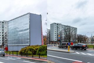 Gigantyczna reklama na Muranowie rozebrana. Stała na miejskiej działce