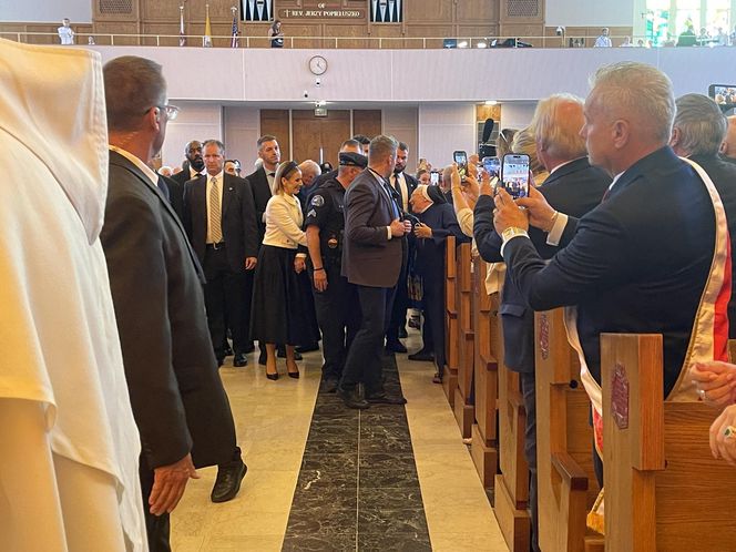Karol Nawrocki z małżonką w USA. Tak przyjęto ich w Doleystown