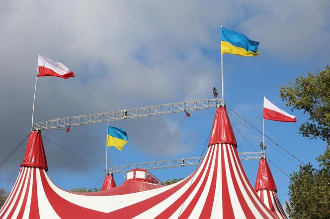 „Waterland”, czyli cyrk na wodzie w Lublinie. Na Błoniach pod Zamkiem rozłożono namiot cyrkowy