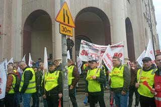 Protest górników w Warszawie