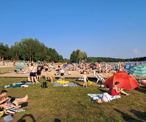 Plażowicze nad Lubianką